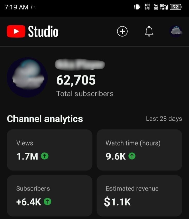 Editing + packaging partner — 1.7M views · $1.1K revenue